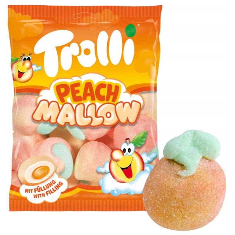 Marshmallow pêche fourré (par 5)