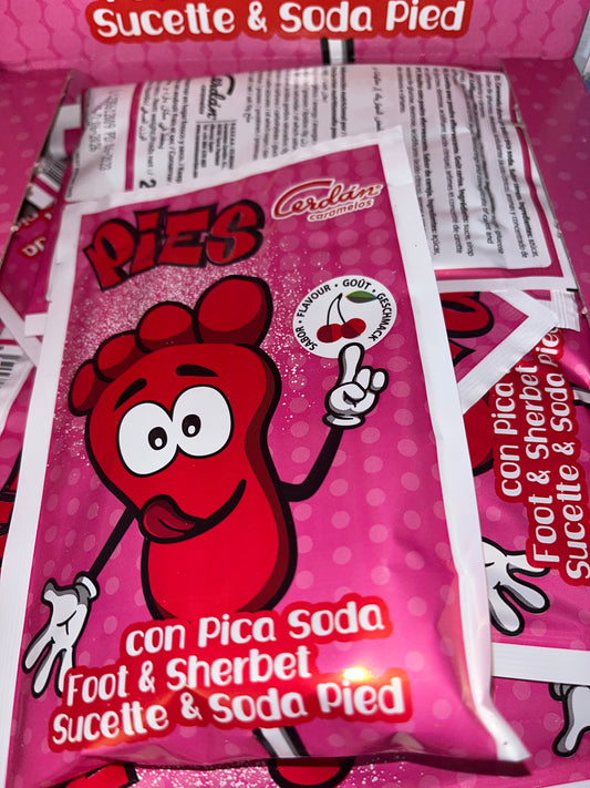 Sucette en pied avec poudre cerise (l’unité)