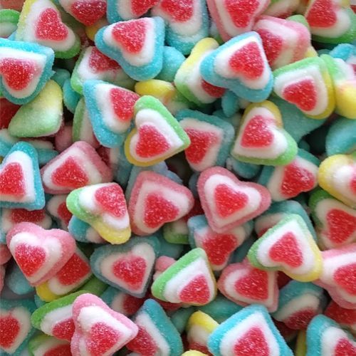 Bisous cœur 3D multicolore (100g)